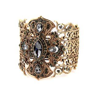 Women's Jewelry Large Turkish Adjustable Antique Gold Color Bracelet